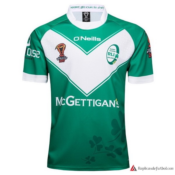 Camiseta Irlanda O'Neills Primera equipación RLWC 2017-2018 Verde Rugby
